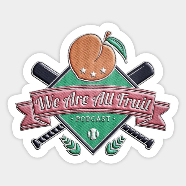 We Are All Fruit Patch Logo Sticker by waafpod